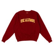 USC Trojans Heritage Cardinal Arch Alumni Tackle Twill Crew Sweatshirt